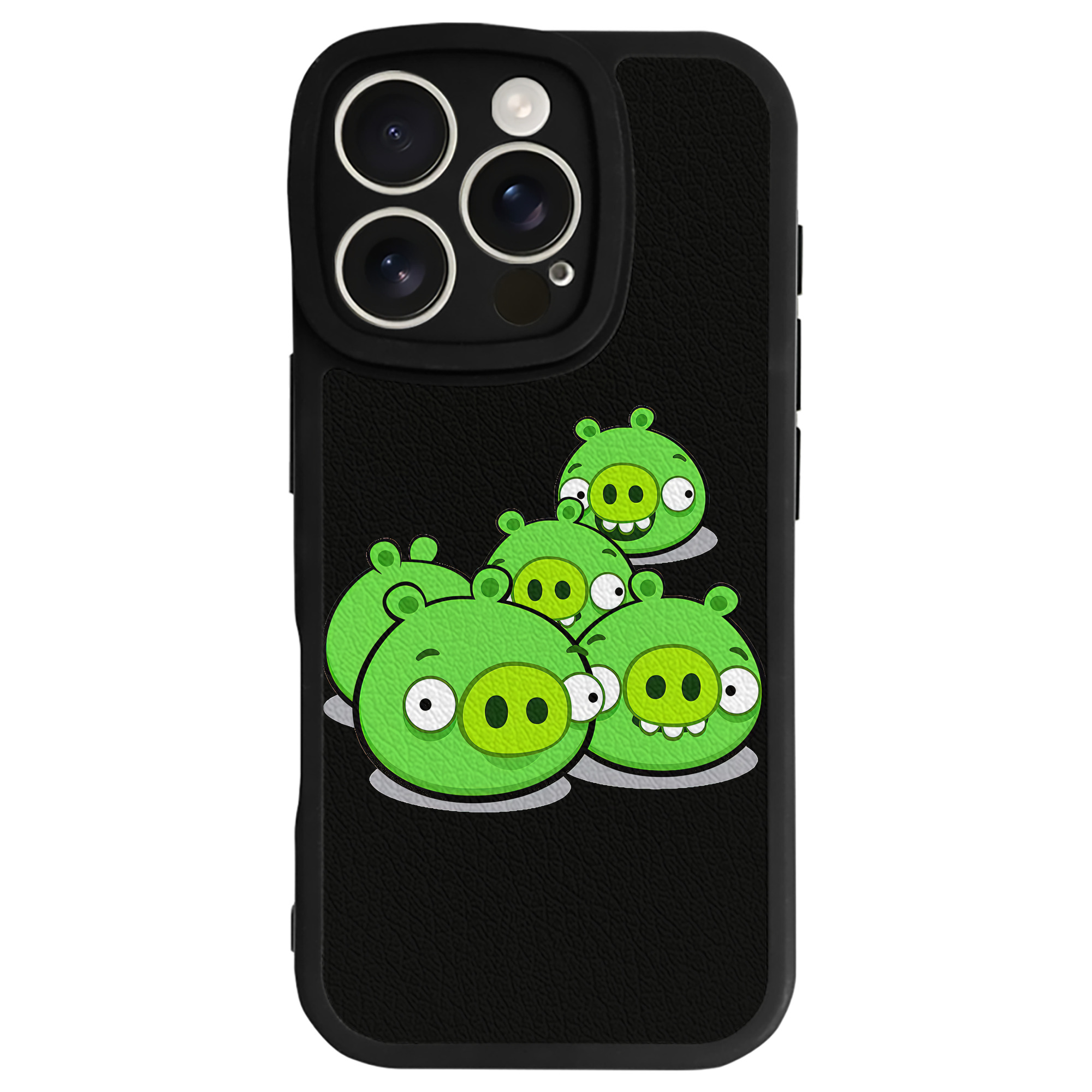 （画像用） Angry Birds アングリーバード 【iPhone 16シリーズ対応】シリコンスマホケース（レザー調） 材質：シリコン